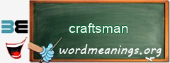 WordMeaning blackboard for craftsman